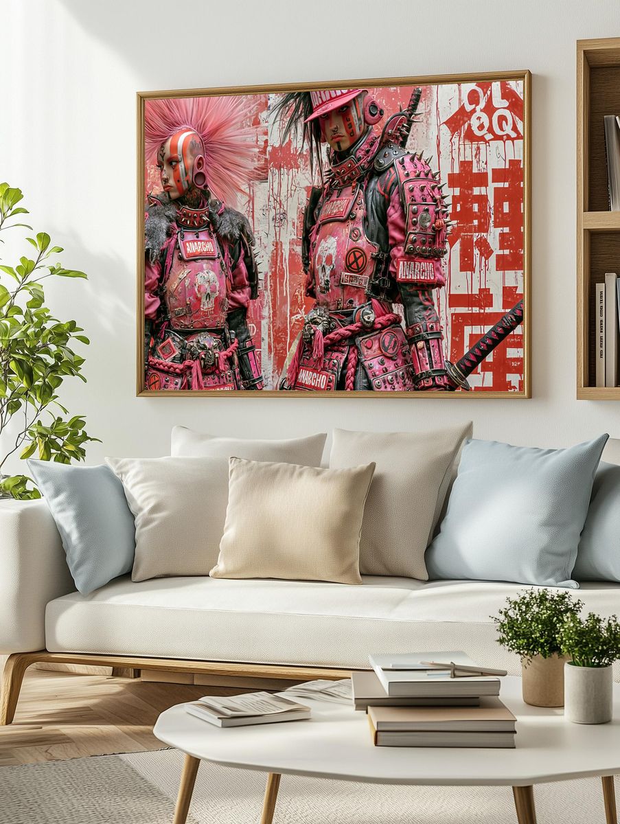 Anarcho Punk Portrait Print. — room view 2