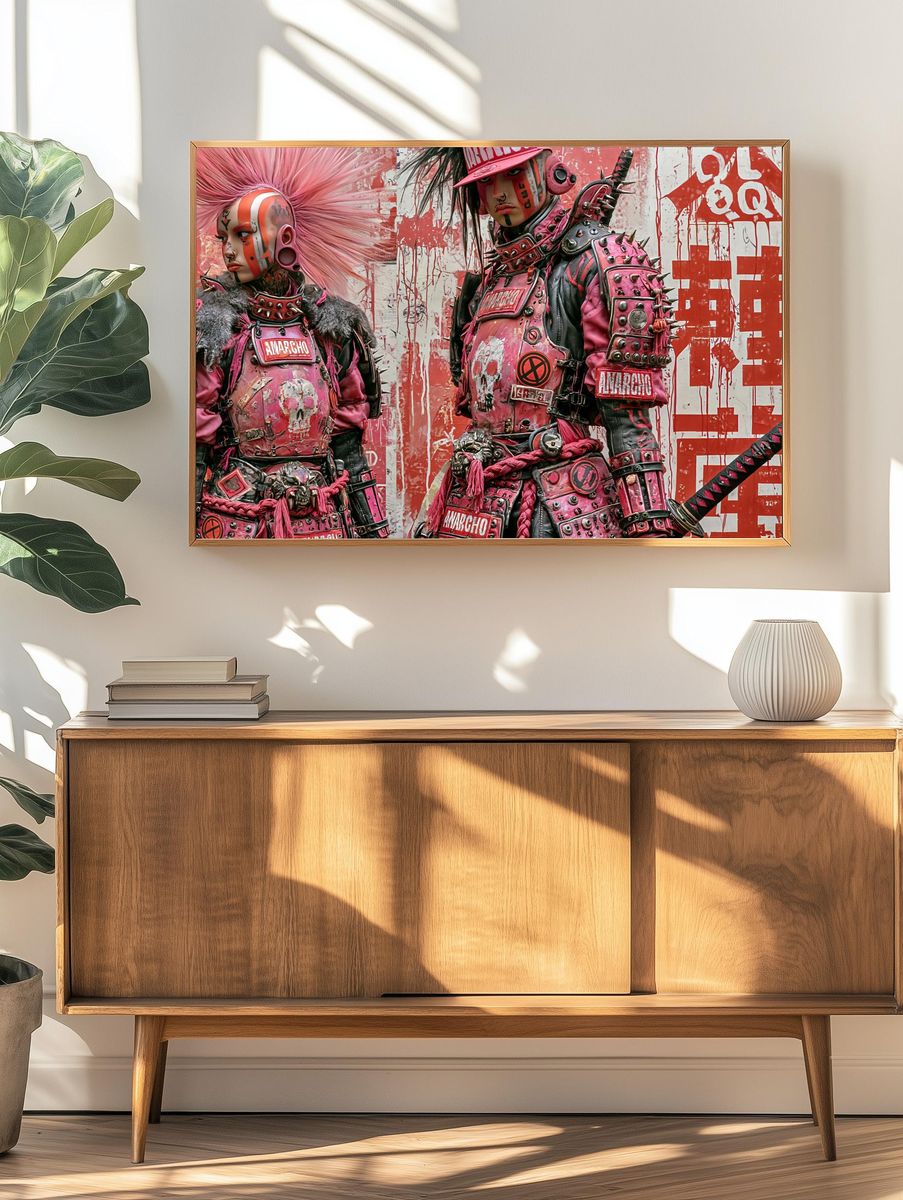 Anarcho Punk Portrait Print. — room view 3