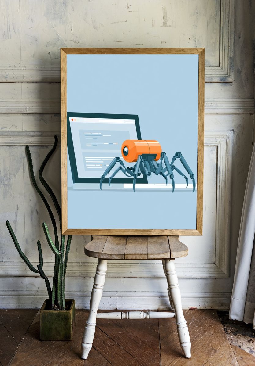 Mystic Leopard Woman Illustration Poster. — room view 1