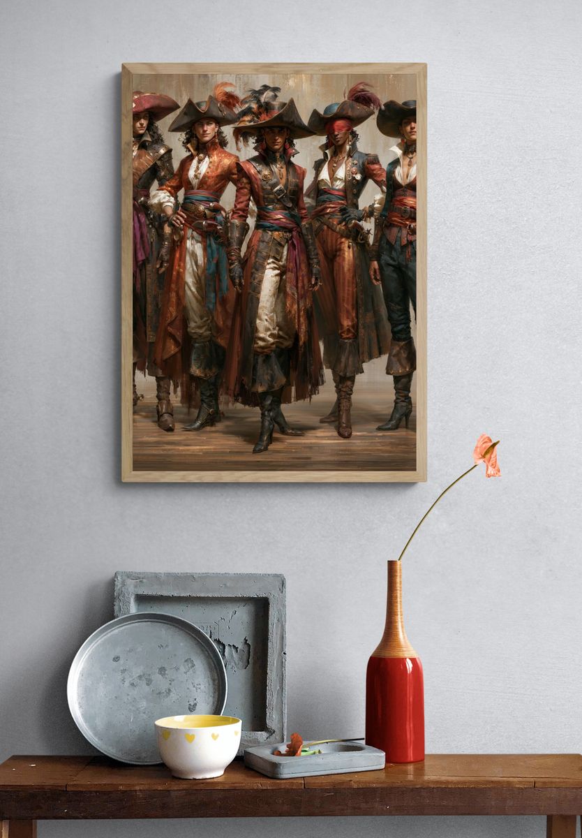 Pirate Crew Digital Art Poster. — room view 3