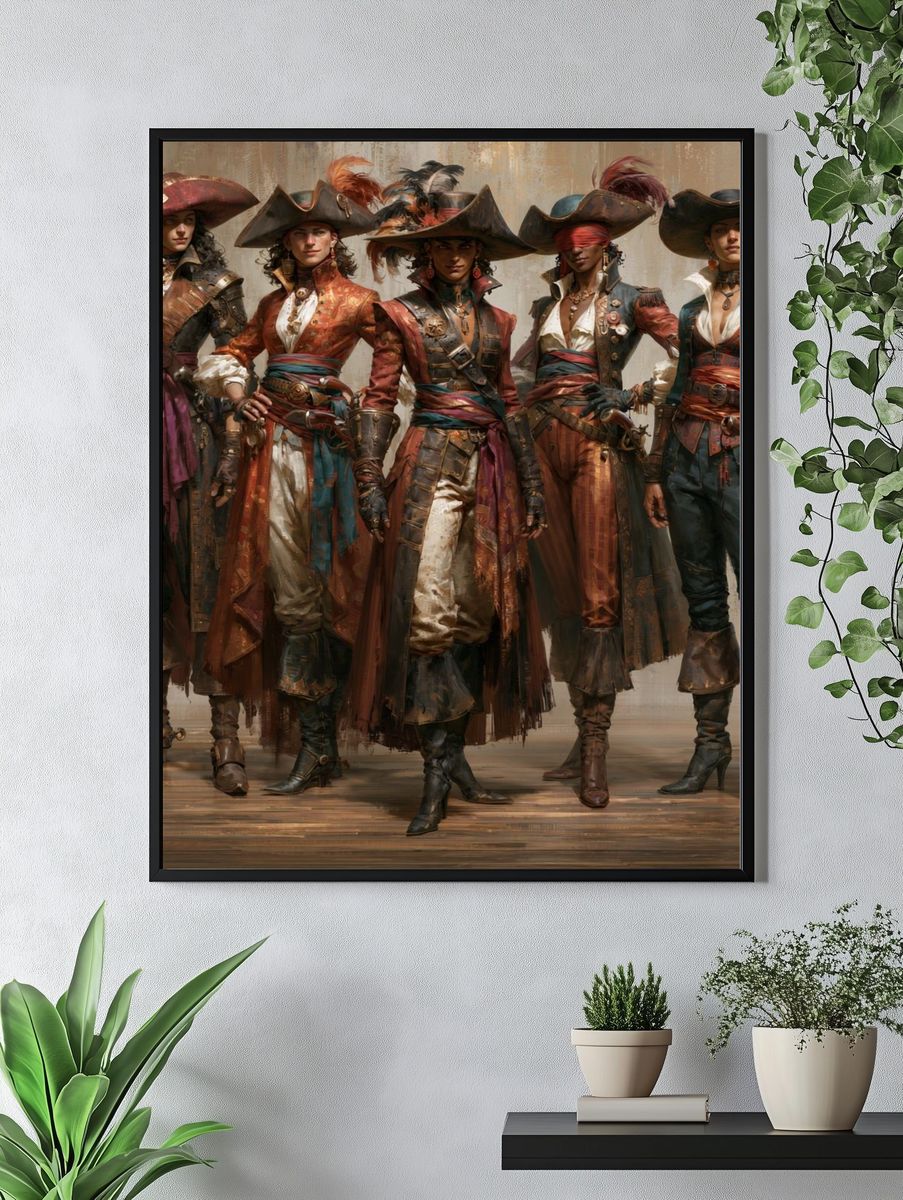 Pirate Crew Digital Art Poster. — room view 4