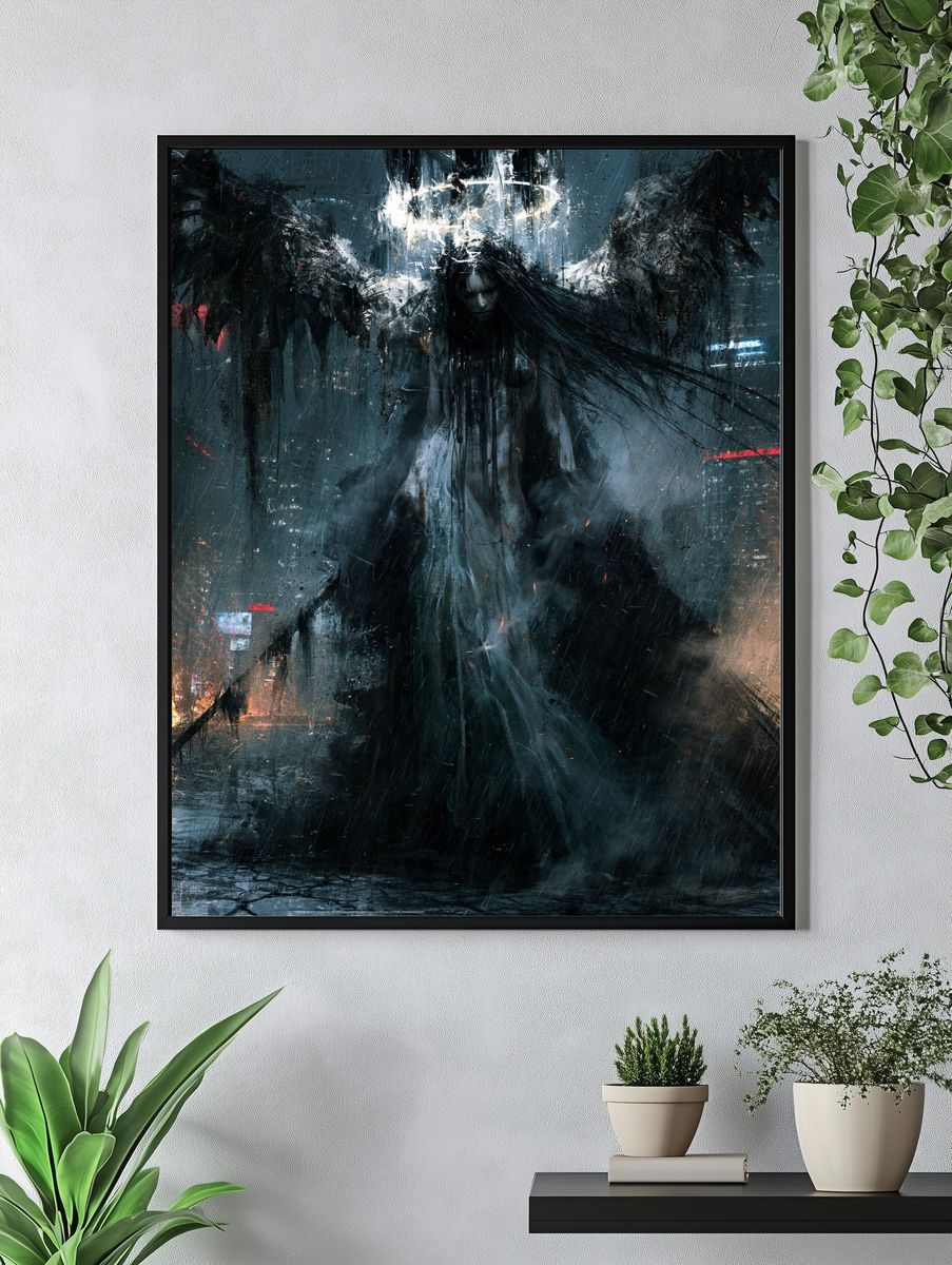 Dark Angel Cyberpunk Poster. — room view 4
