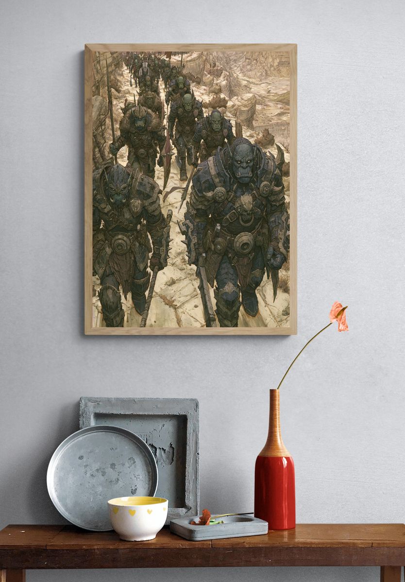 Orc Warband Marching — Fantasy Print. — room view 3