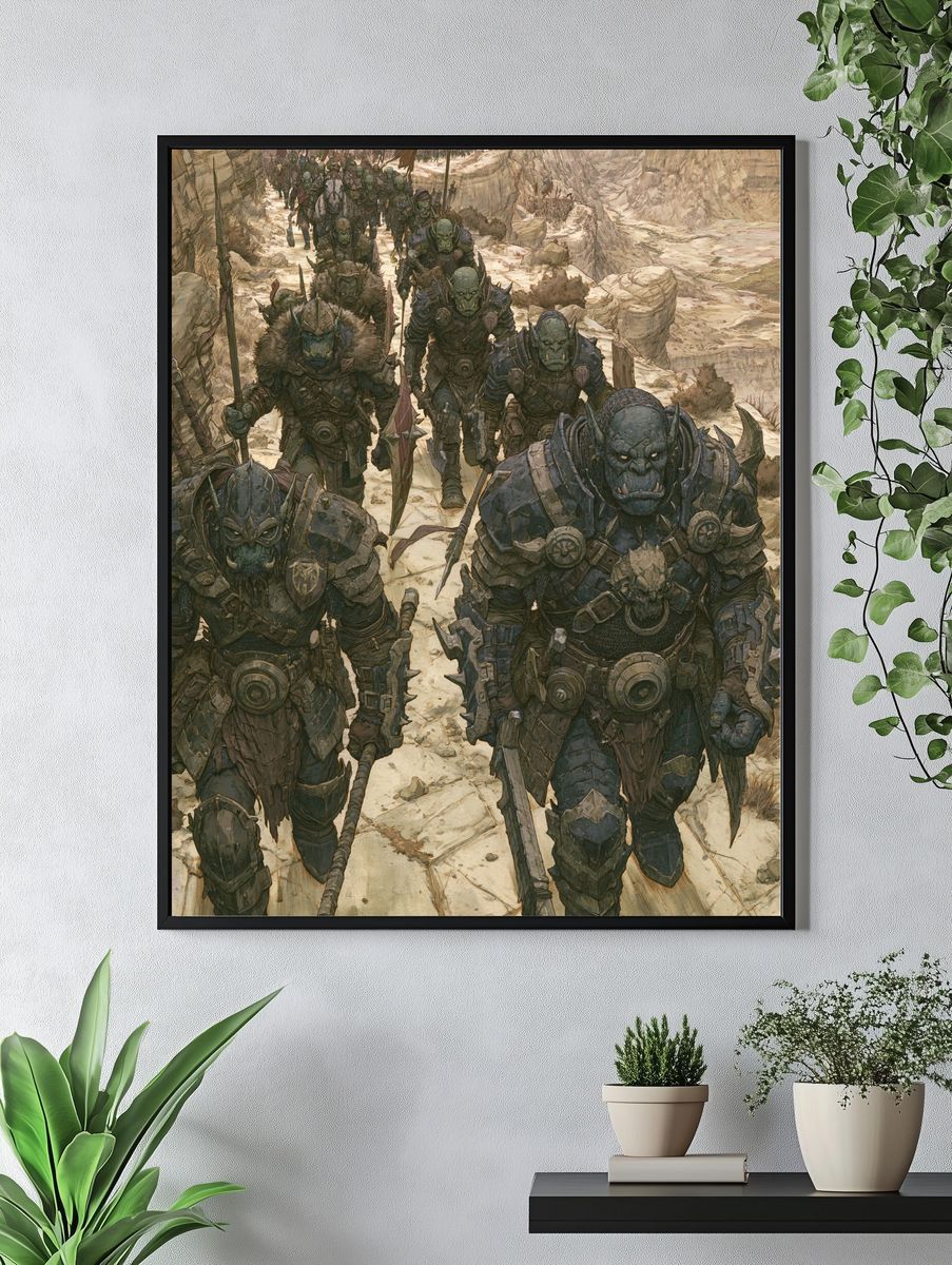 Orc Warband Marching — Fantasy Print. — room view 4