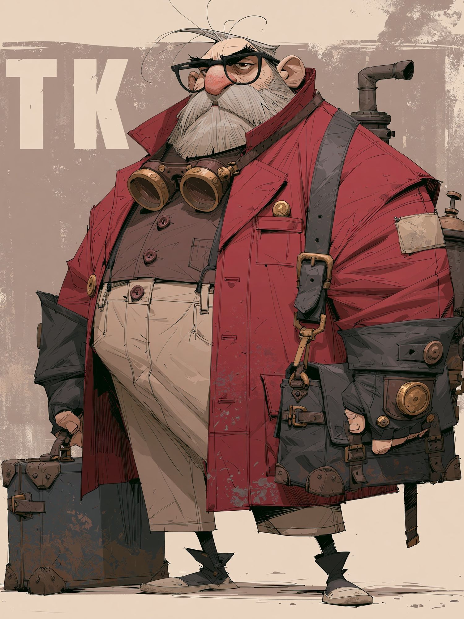 TK Steampunk Character Poster. poster detail