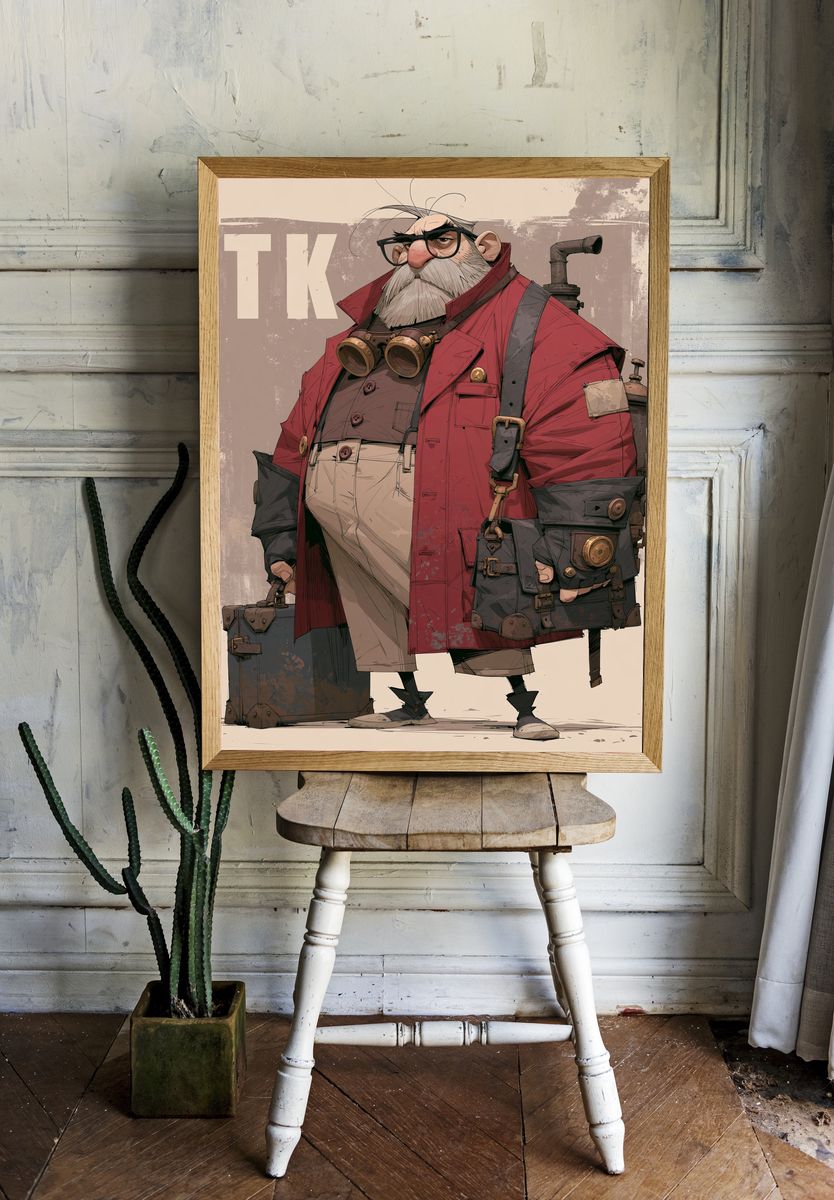 TK Steampunk Character Poster. — room view 1