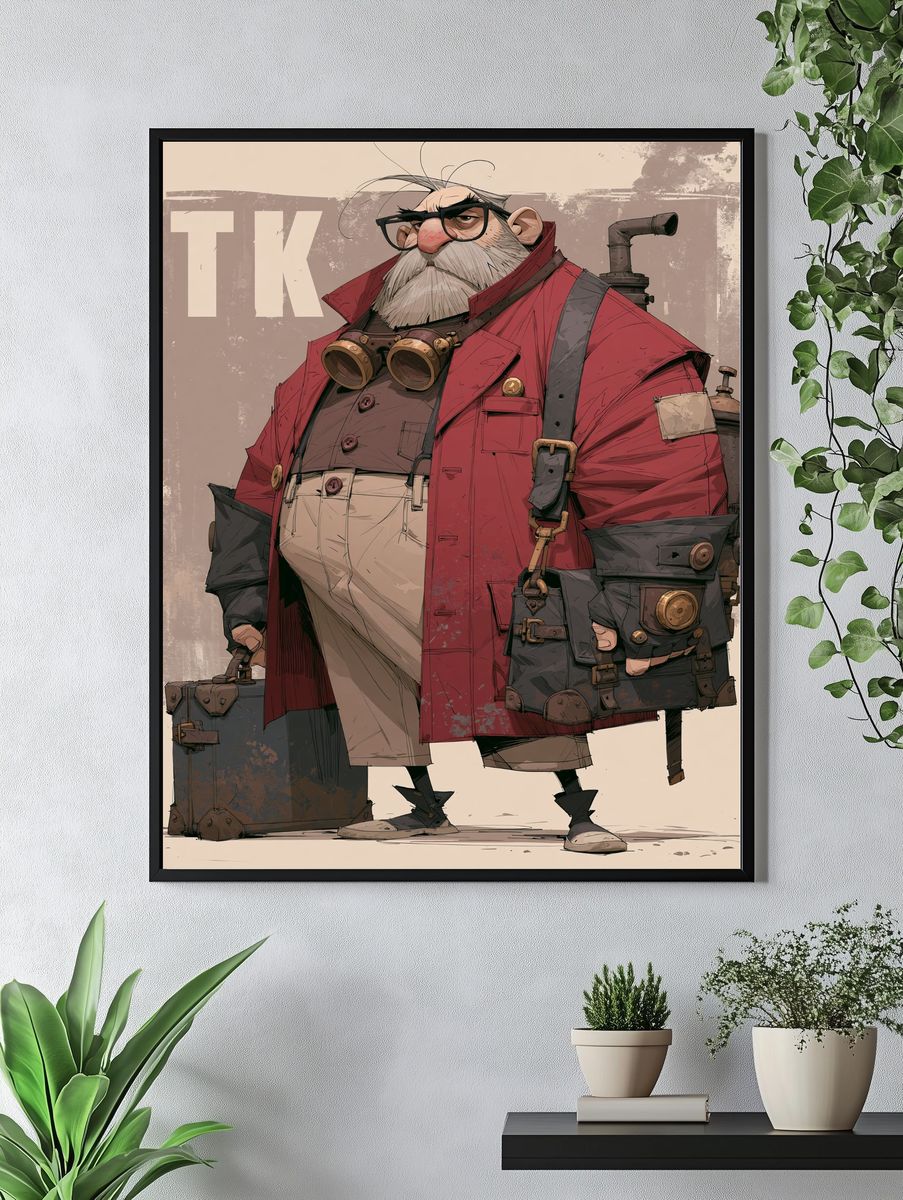 TK Steampunk Character Poster. — room view 4