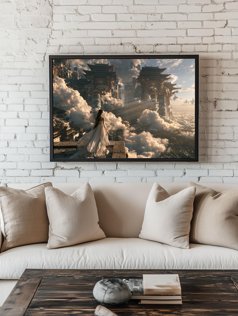 Cloud Temple Dreamscape Print. room preview