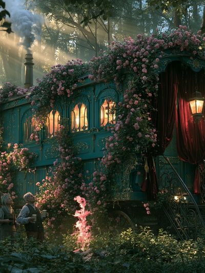 Enchanted Forest Caravan Poster.