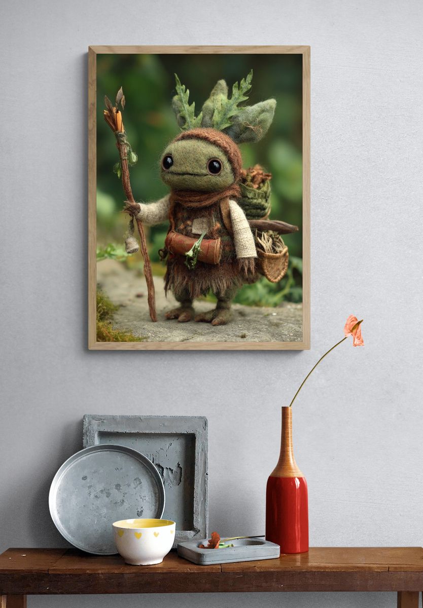Forest Sprite Illustration Poster. — room view 3