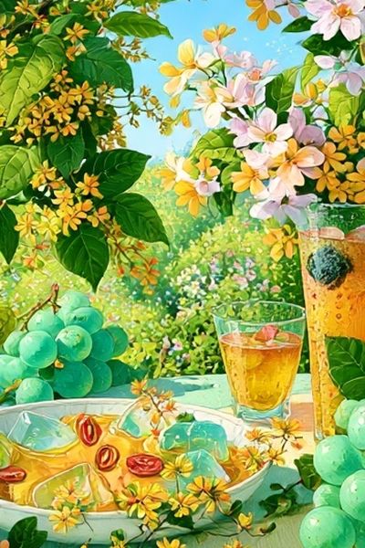 Summer Citrus Picnic Illustration Poster. poster