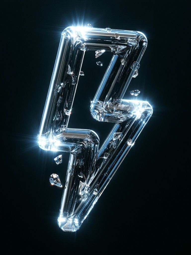 Crystal Lightning Bolt Poster. poster detail