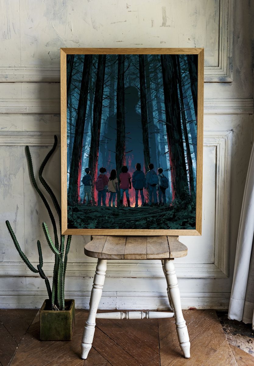 Mystic Forest Children Illustration Poster. room preview