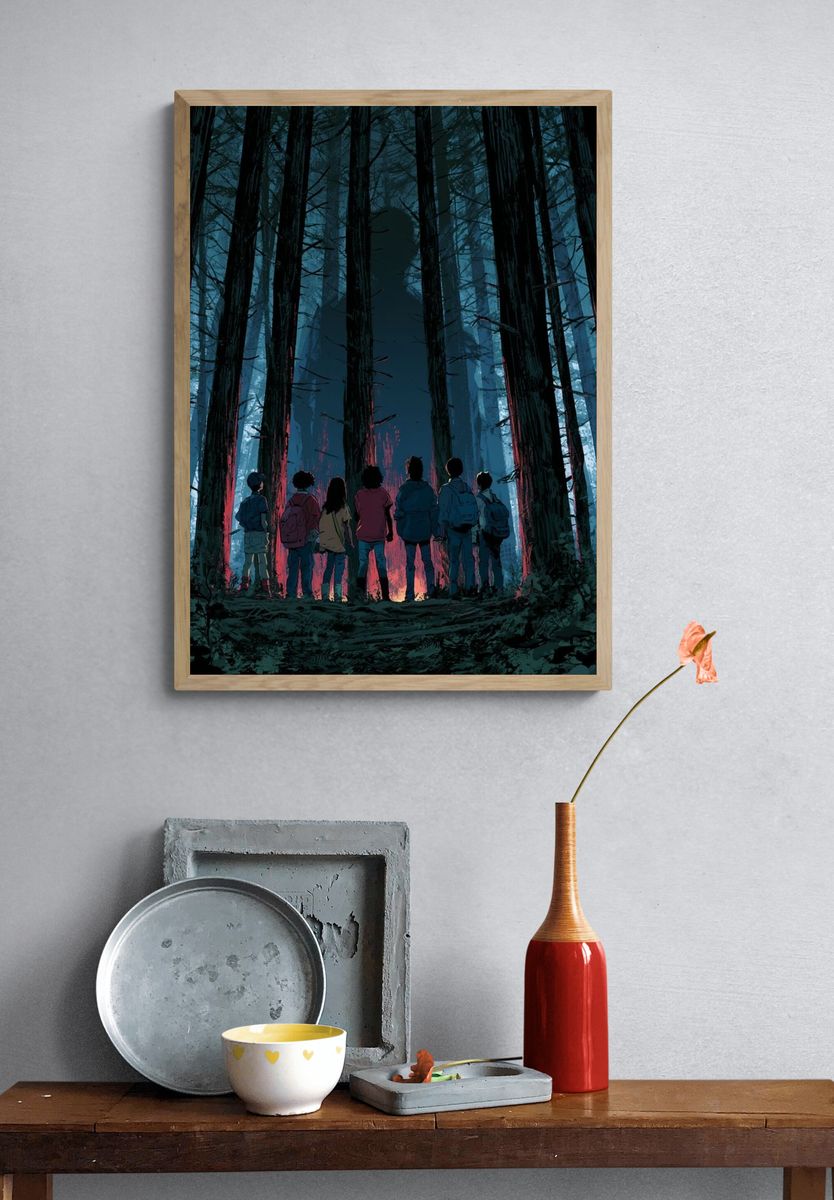 Mystic Forest Children Illustration Poster. — room view 3