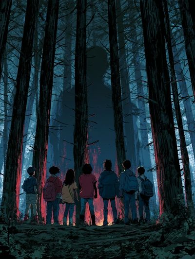 Mystic Forest Children Illustration Poster.