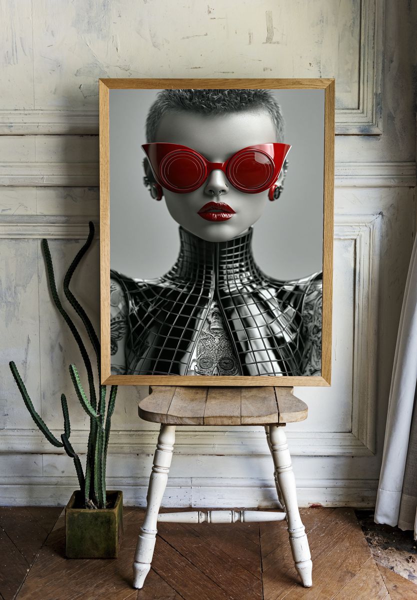 Cyberpunk Portrait Poster. — room view 1
