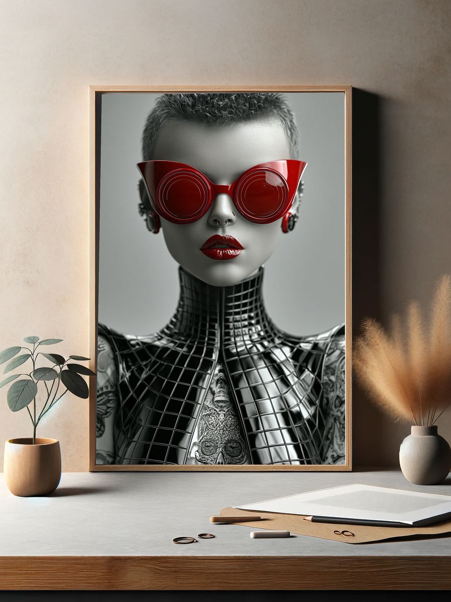 Cyberpunk Portrait Poster. — room view 2