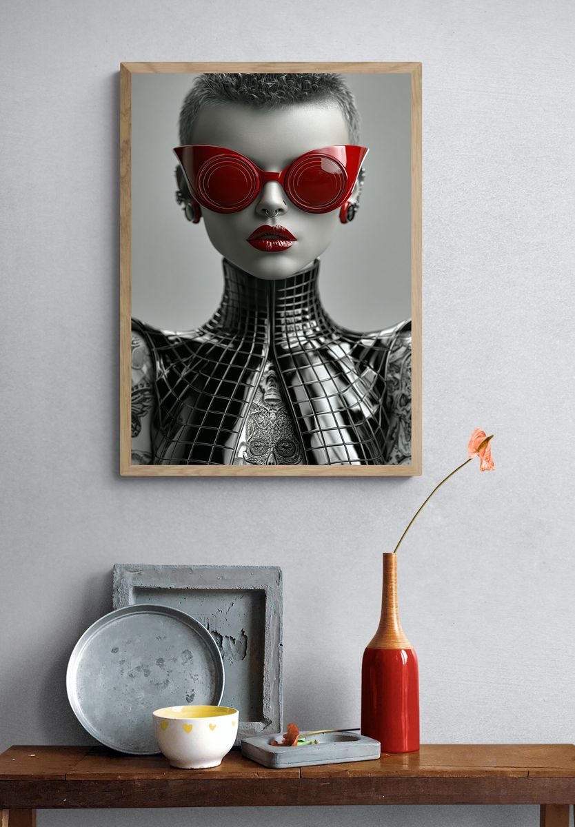 Cyberpunk Portrait Poster. — room view 3