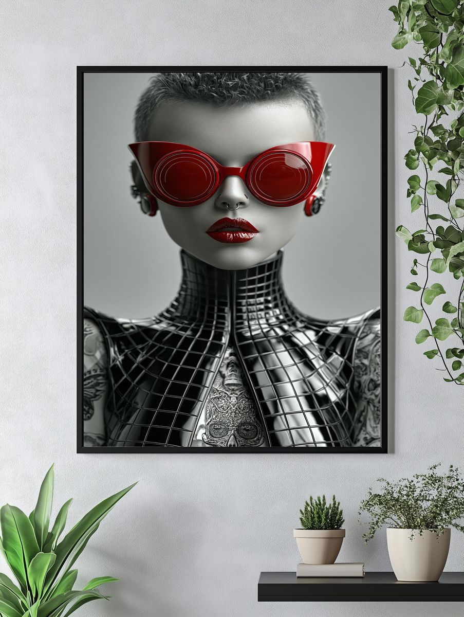 Cyberpunk Portrait Poster. — room view 4