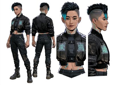 Cyberpunk Character Sheet Poster. poster