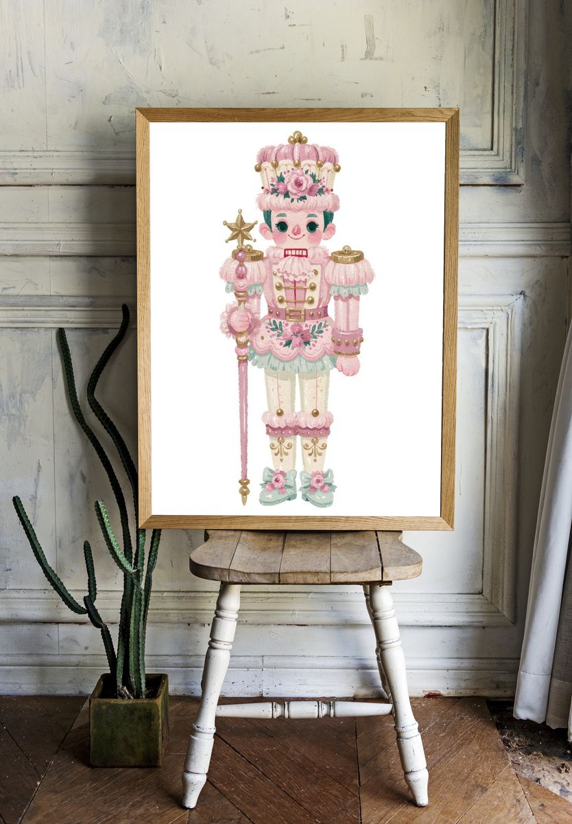 Picnic Basket Watercolor Poster. room preview