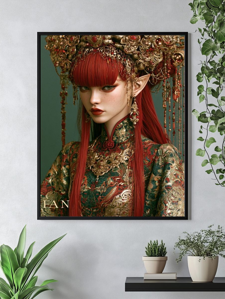 Qeean Fantasy Portrait Poster. — room view 4