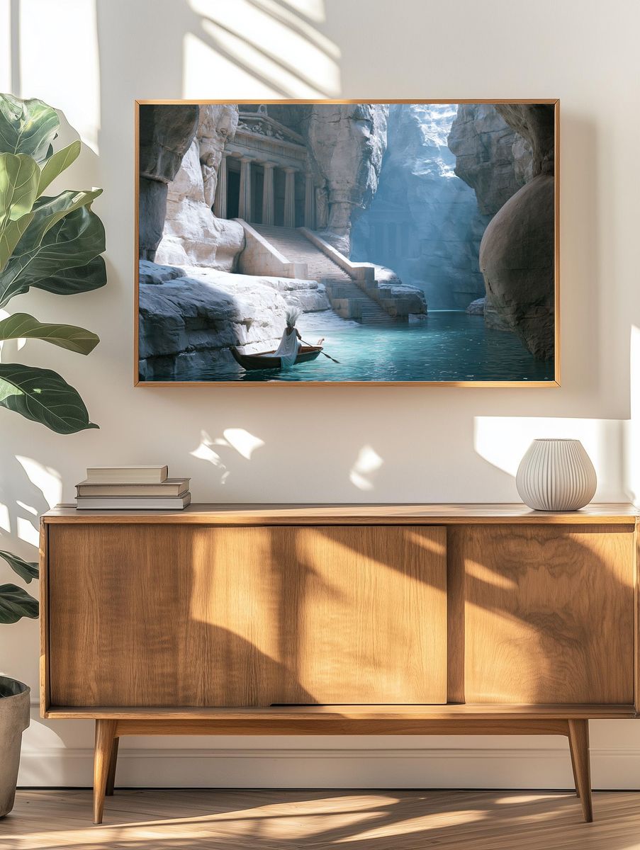 Mythic Canyon Temple Print. — room view 3