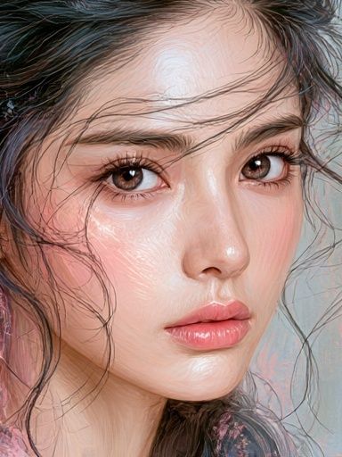 Dreamy Portrait Illustration Poster. poster — illustration art