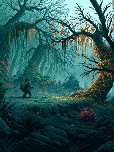 Enchanted Forest Explorer Print. poster — illustration art