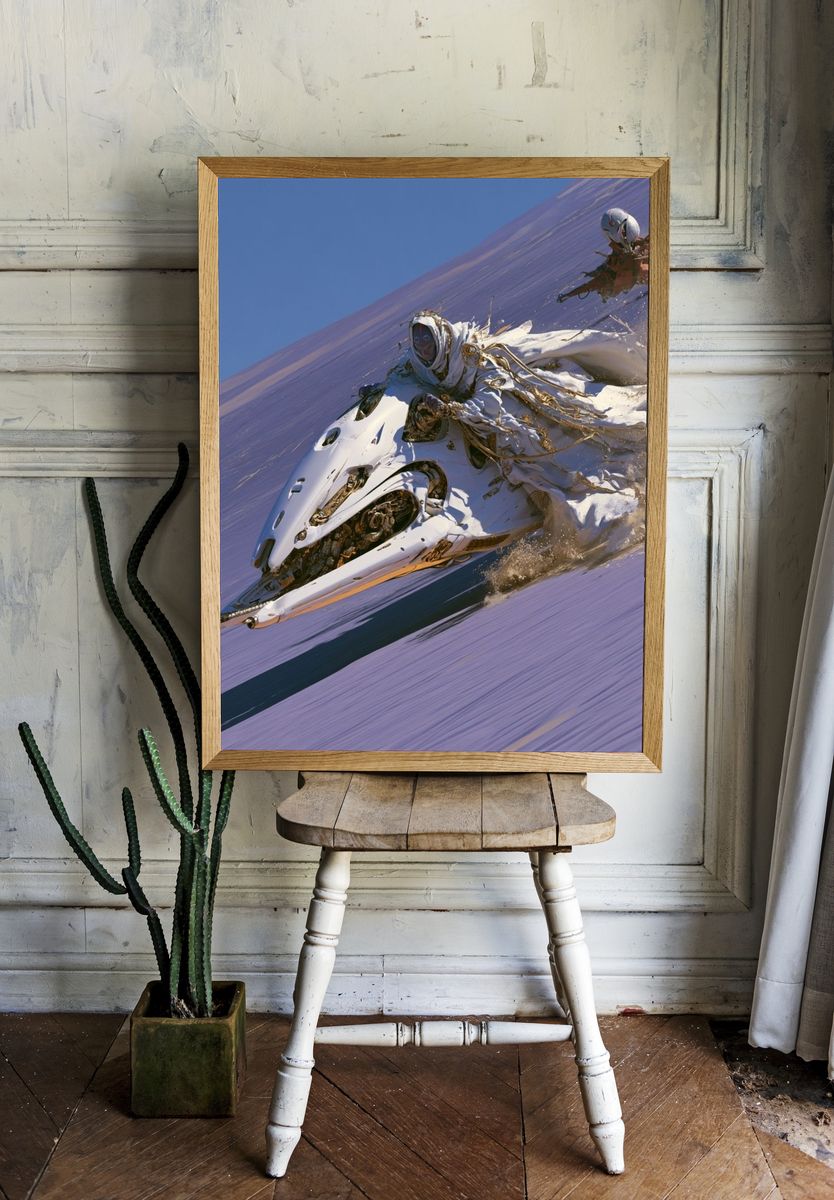 Desert Rider Digital Art Poster. room preview