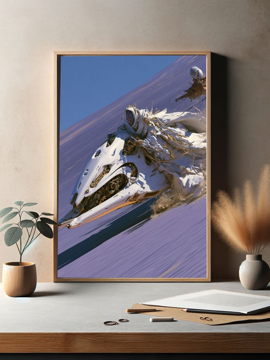 Desert Rider Digital Art Poster. — room view 2
