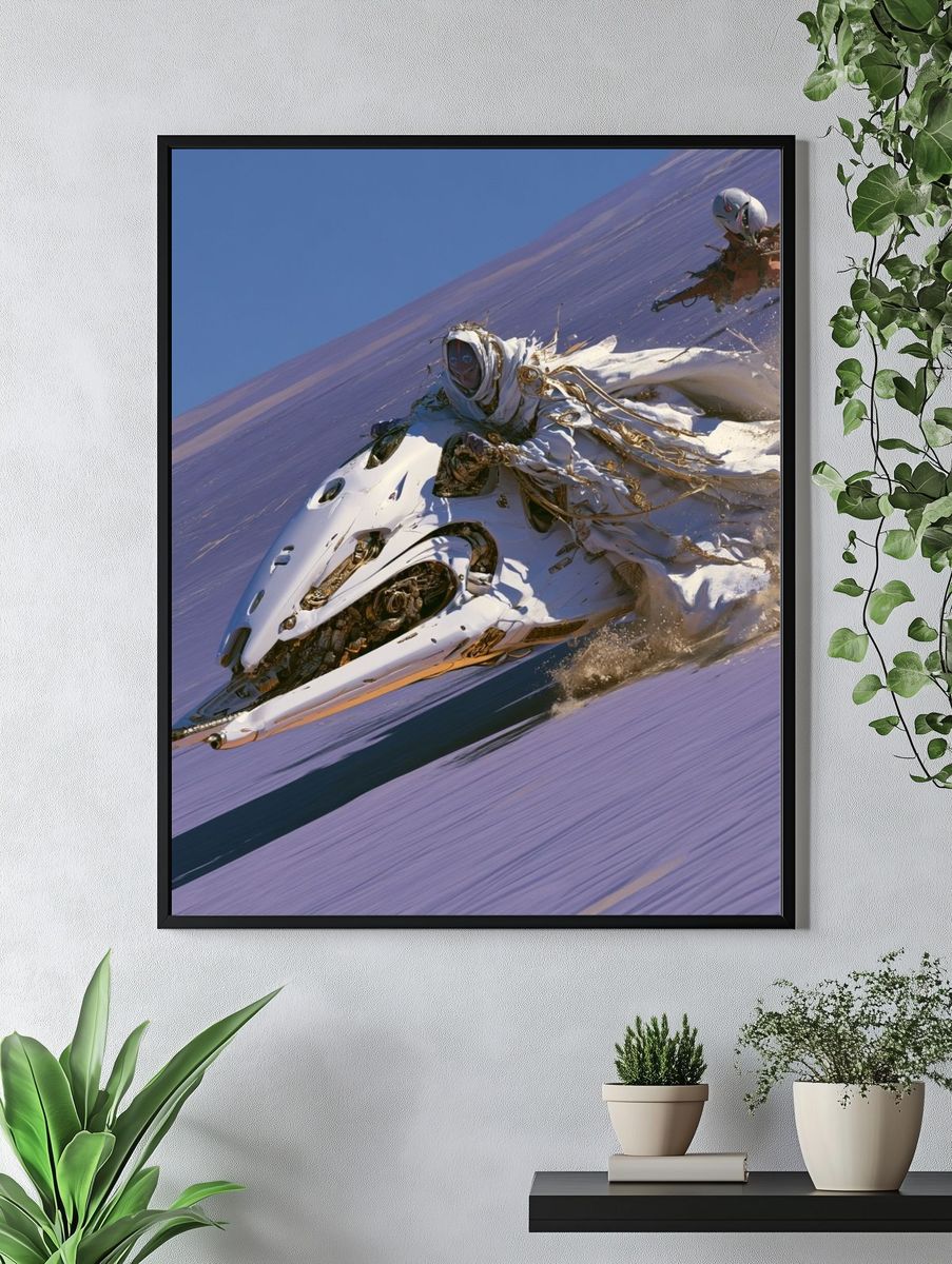 Desert Rider Digital Art Poster. — room view 4