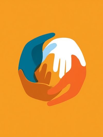 Abstract Hands Circle Poster.
