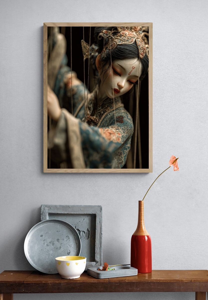 Puppet Portrait Illustration Poster. — room view 3