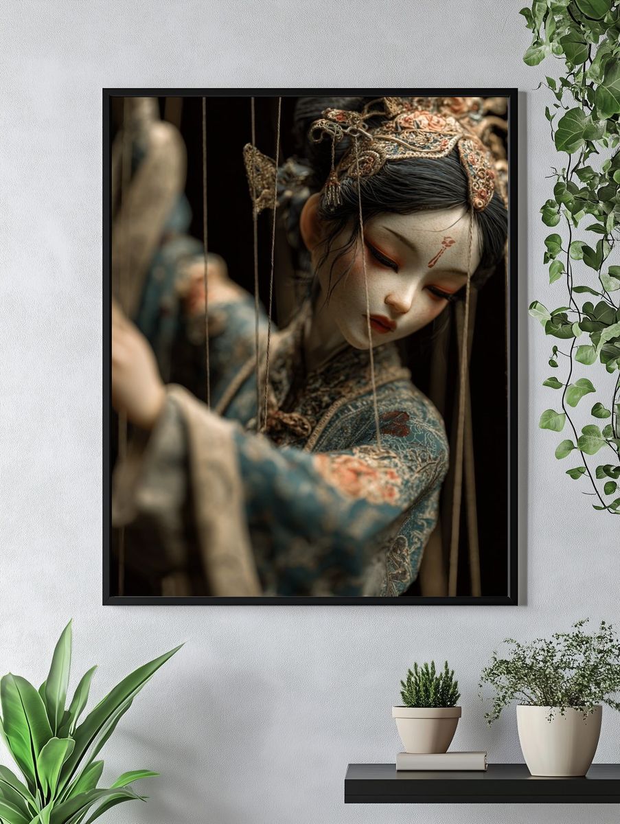 Puppet Portrait Illustration Poster. — room view 4