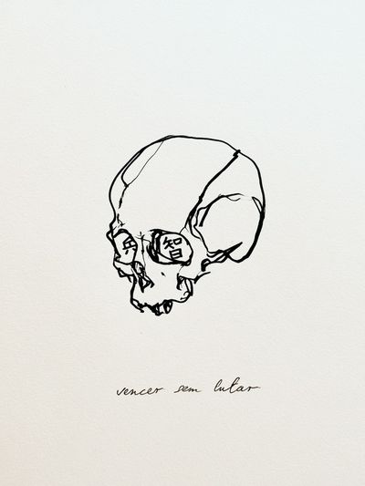 Skull Line Art Print.