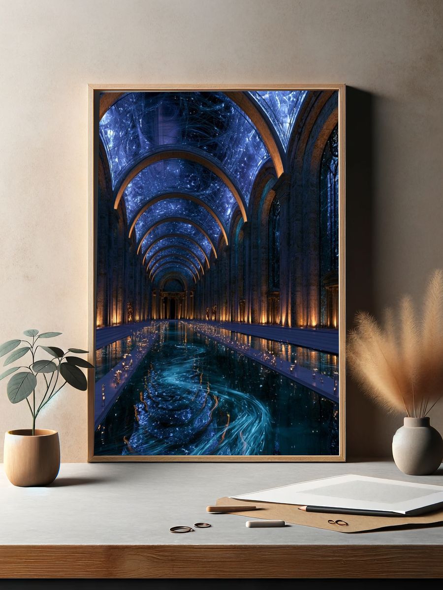 Celestial Hallway Fantasy Print. — room view 2