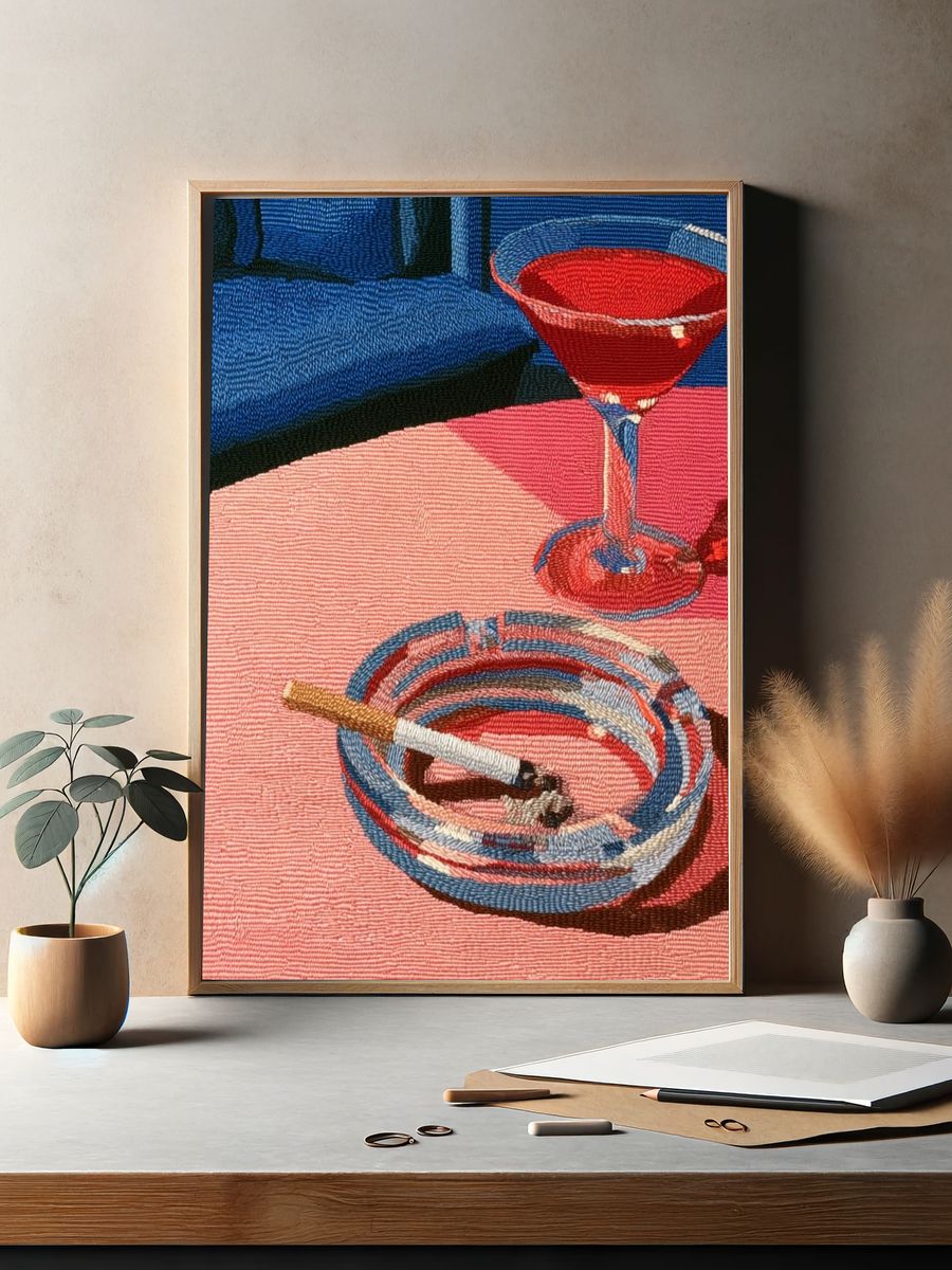 Cocktail Still Life Illustration Poster. — room view 2