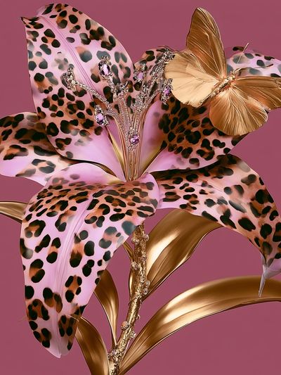 Leopard Lily Butterfly Poster.
