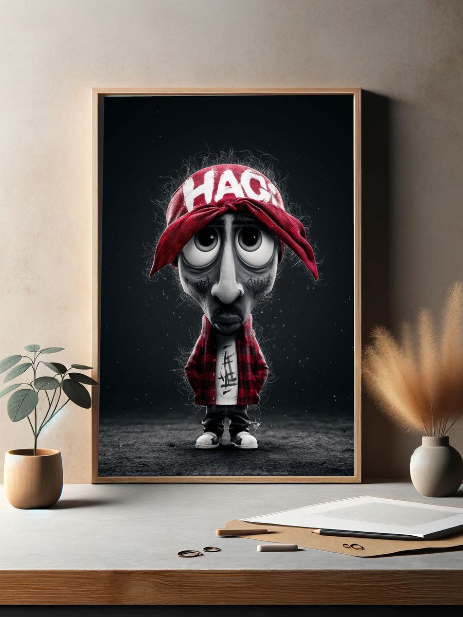 Graffiti Doll Character Illustration Poster. — room view 2