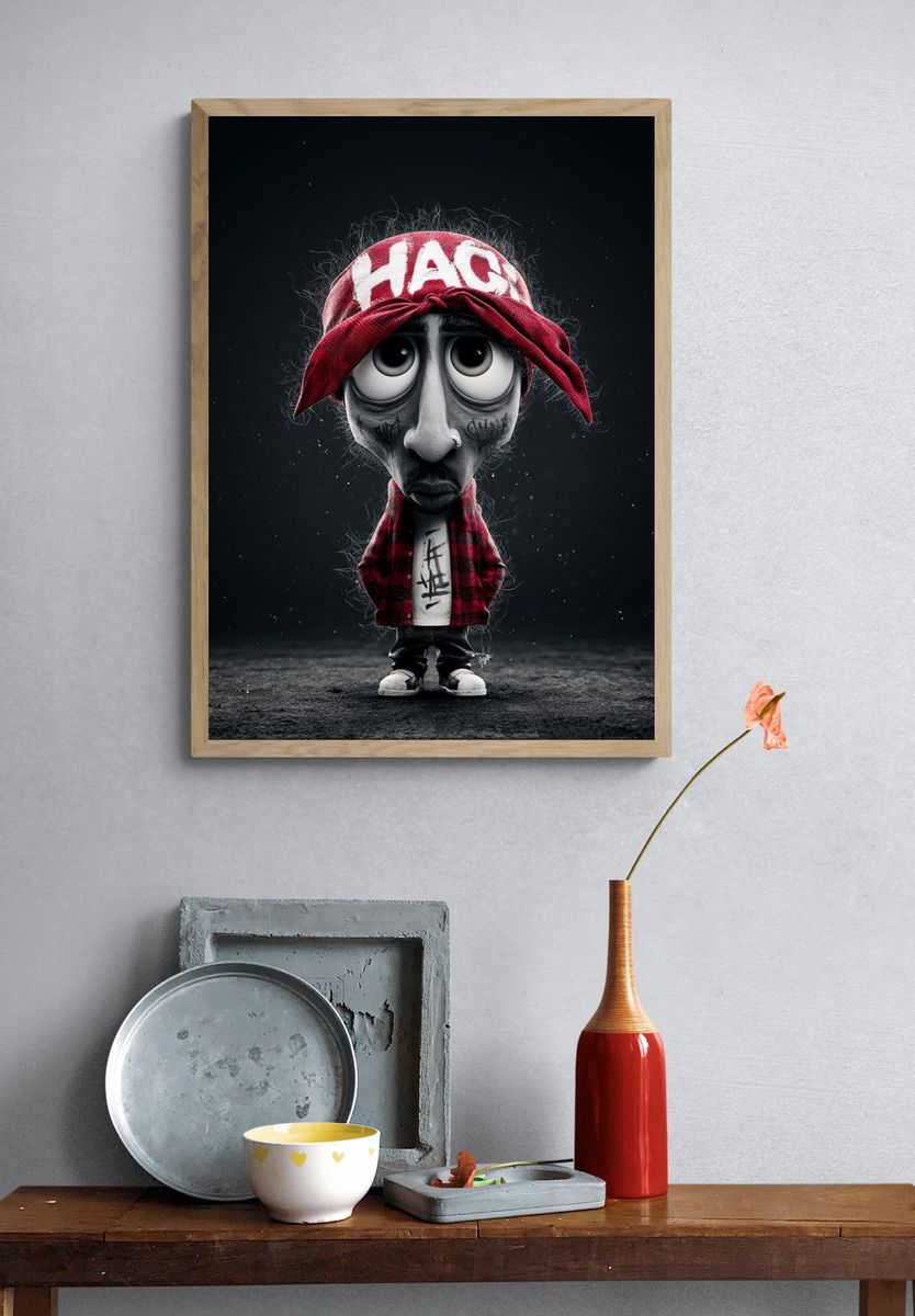 Graffiti Doll Character Illustration Poster. — room view 3