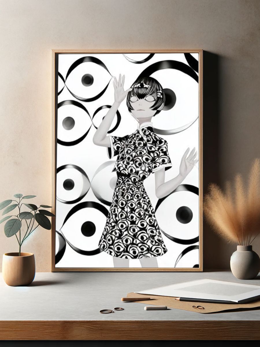Surreal Eye Pattern Fashion Poster. — room view 2