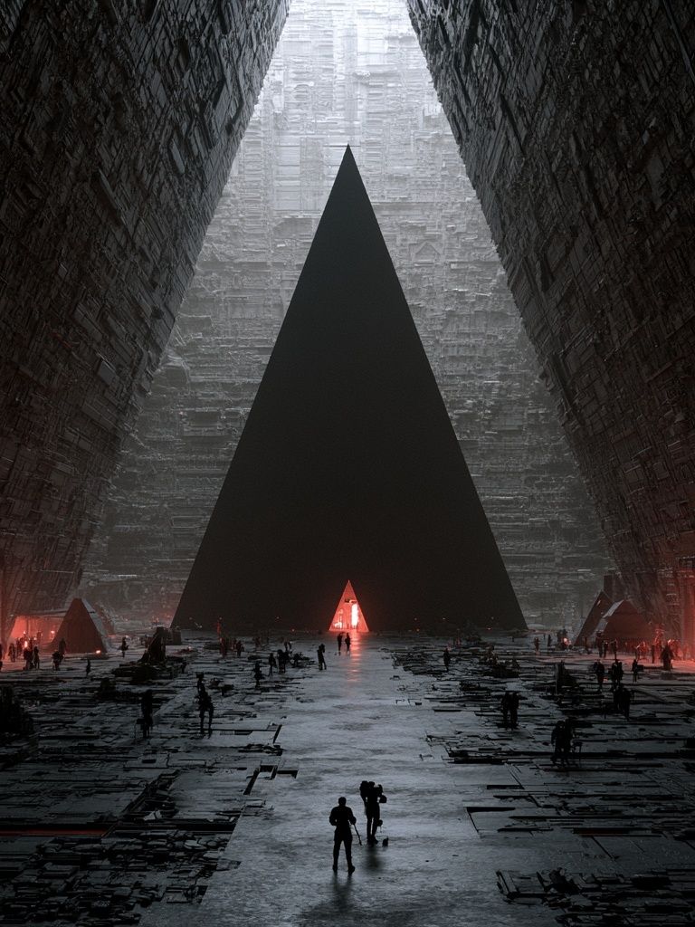 Monolithic Sci-Fi Chamber Poster. poster — illustration art