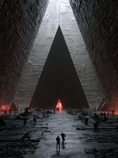 Monolithic Sci-Fi Chamber Poster.