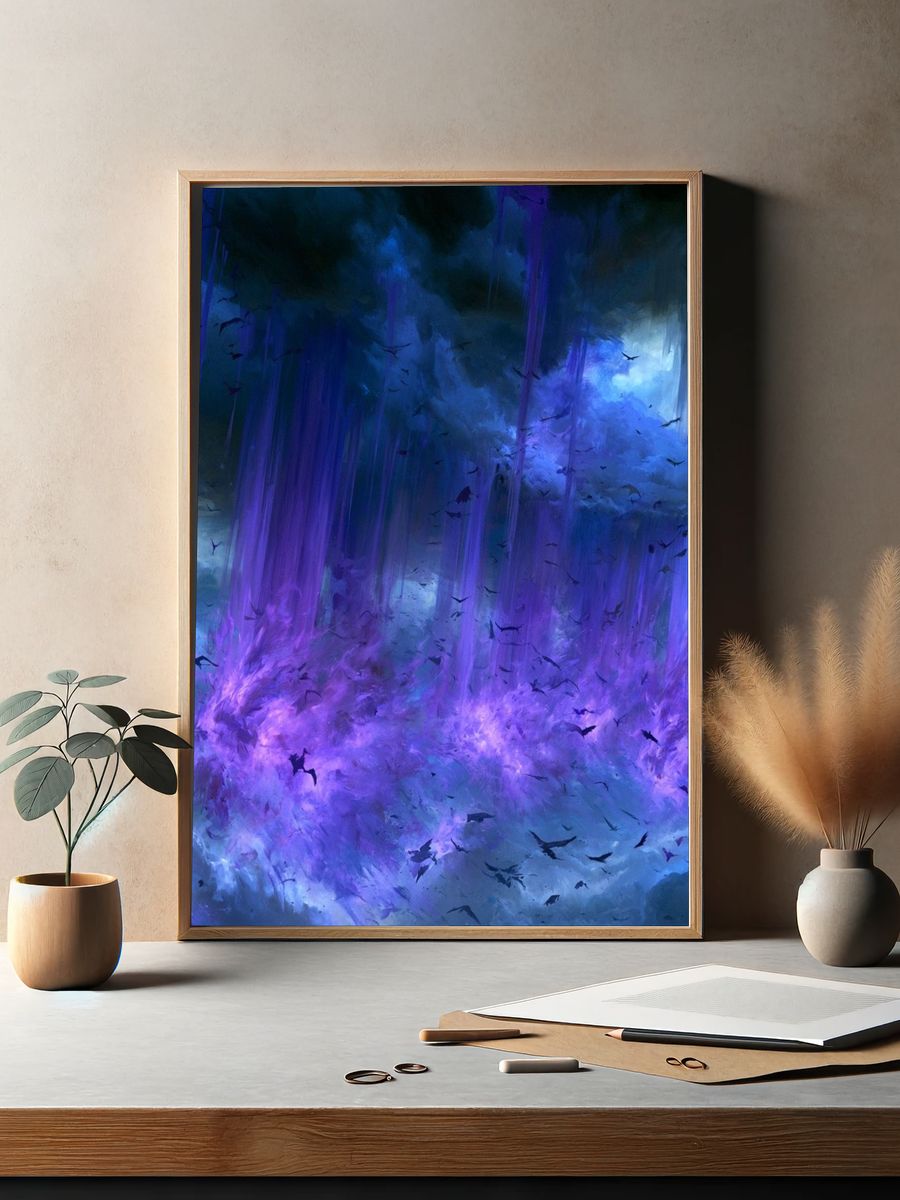 Stormy Sky Abstract Fantasy Print. — room view 2