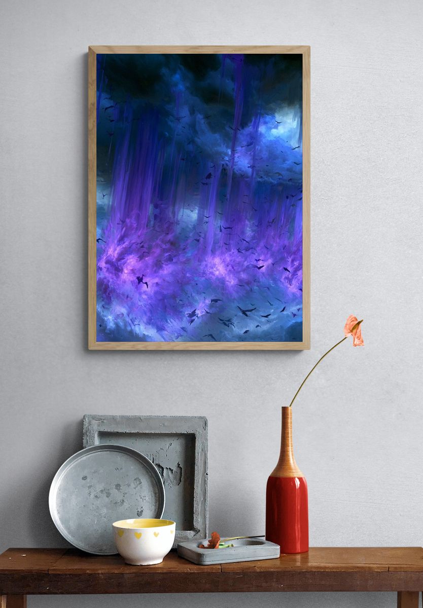 Stormy Sky Abstract Fantasy Print. — room view 3