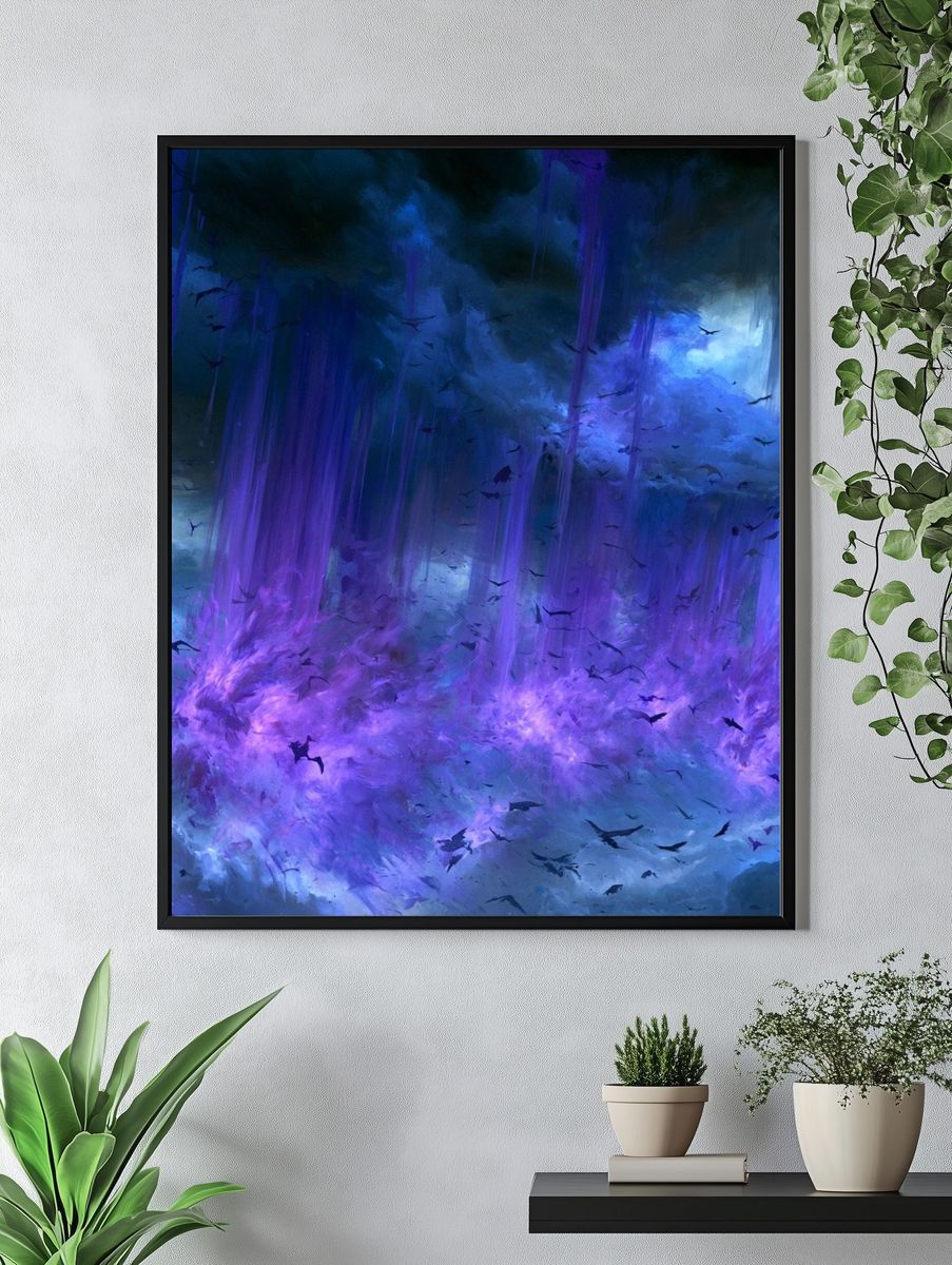 Stormy Sky Abstract Fantasy Print. — room view 4