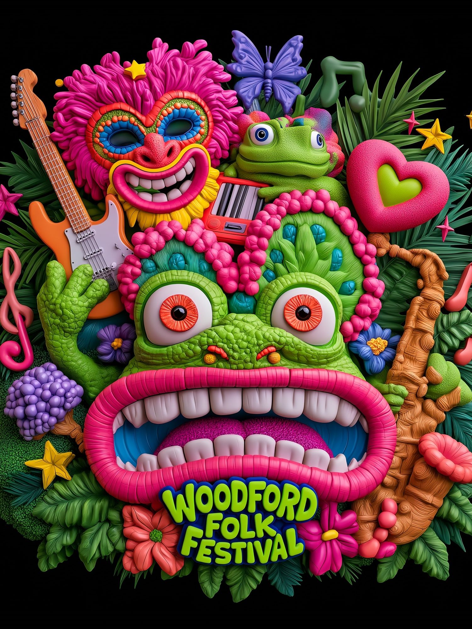 Woodford Folk Festival Illustration Poster. poster — illustration art