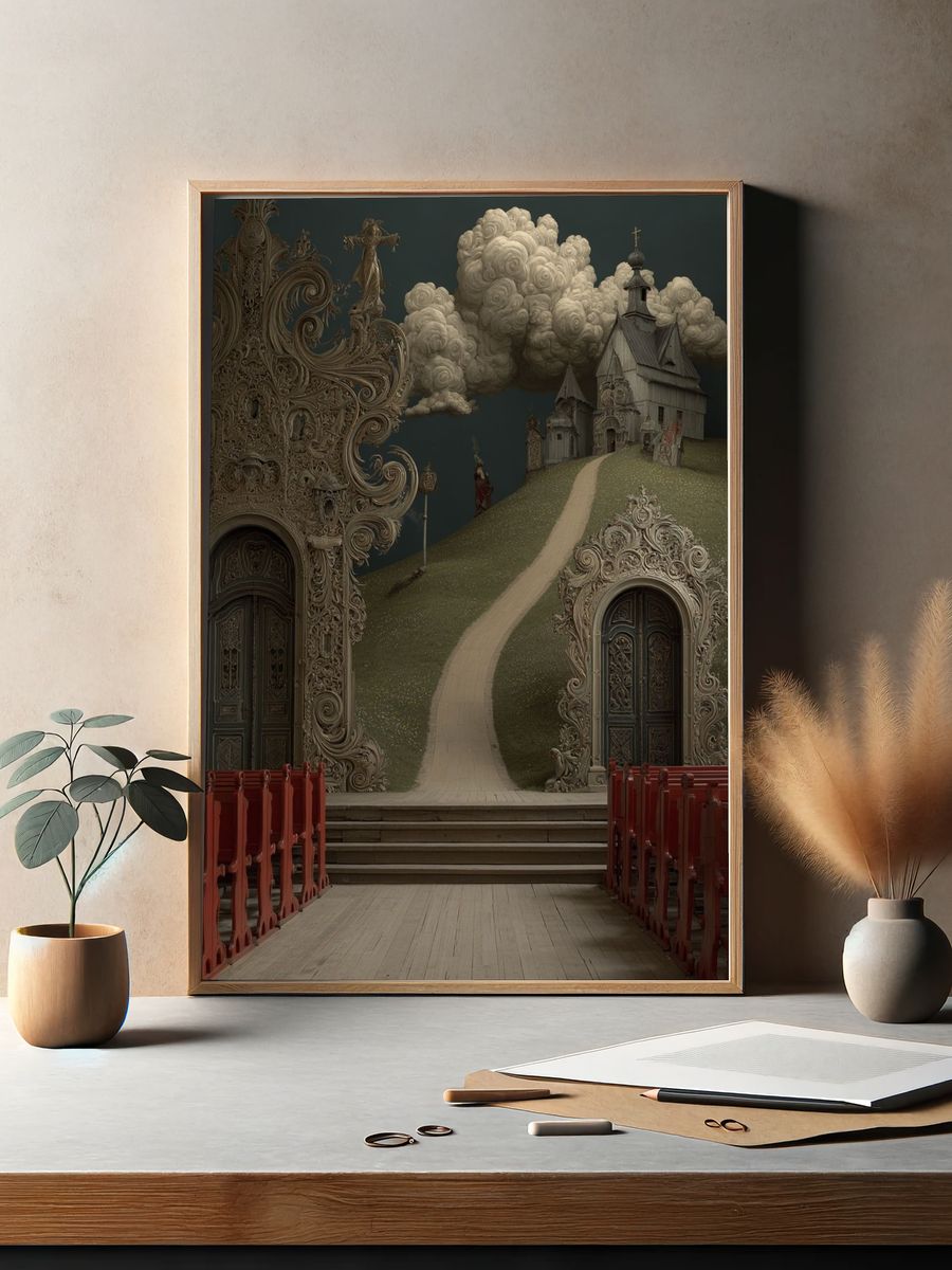 Surreal Chapel Path Print. — room view 2