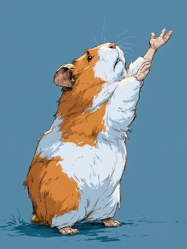 Hamster Illustration Poster. poster — illustration art
